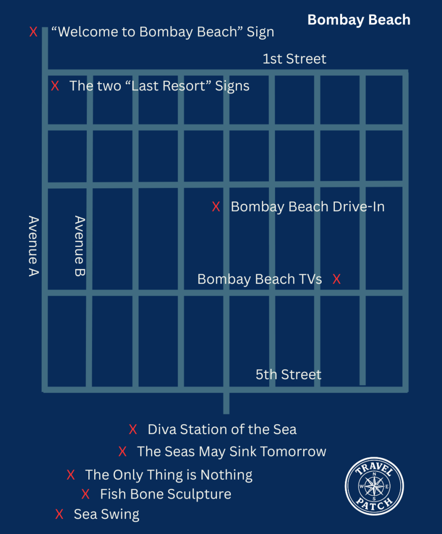 Bombay Beach Art Map Bombay Beach Art Map
