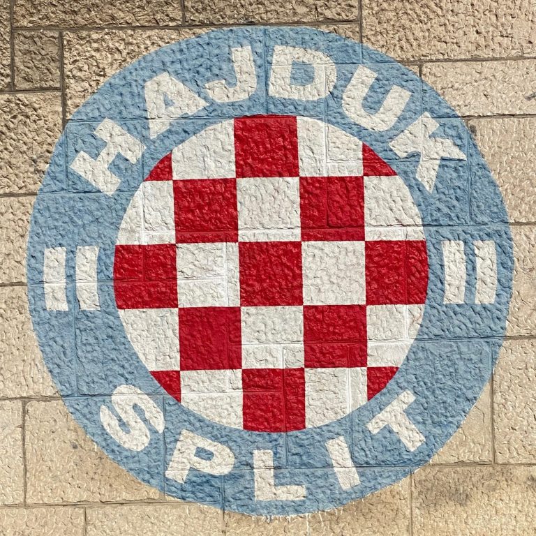 Hajduk Split Logo of Hajduk Split featuring a checkered pattern with blue border.