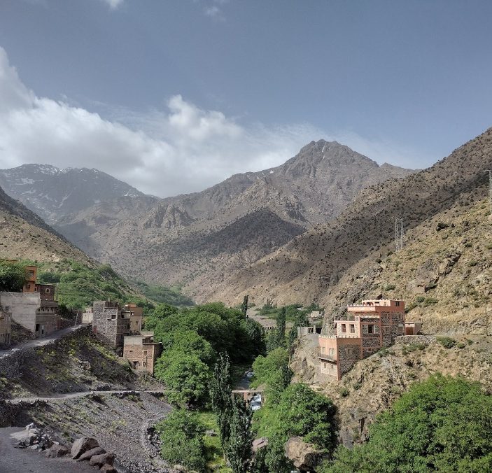 Valley near the start of the trek up Mount Toubkal (May) Valley near the start of the trek up Mount Toubkal (May)